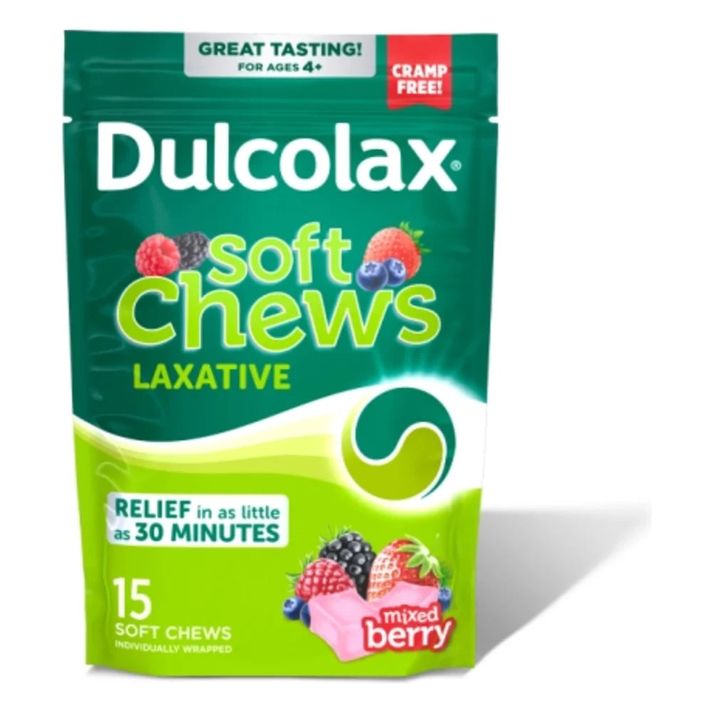 Dulcolax Assorted Berry Soft Chews, 15 Count — 12 Per Case
