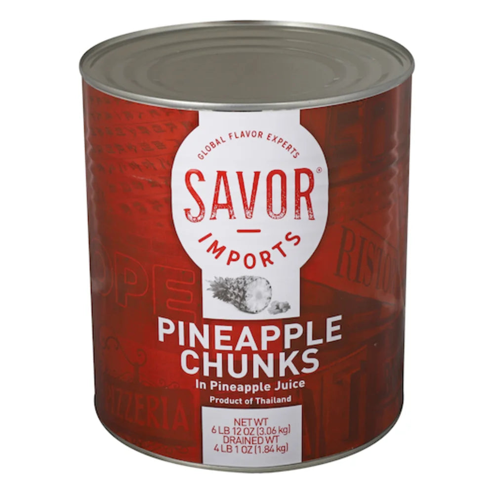 Savor Pineapple Chunks In Juice, 6.72 Pound — 6 Per Case