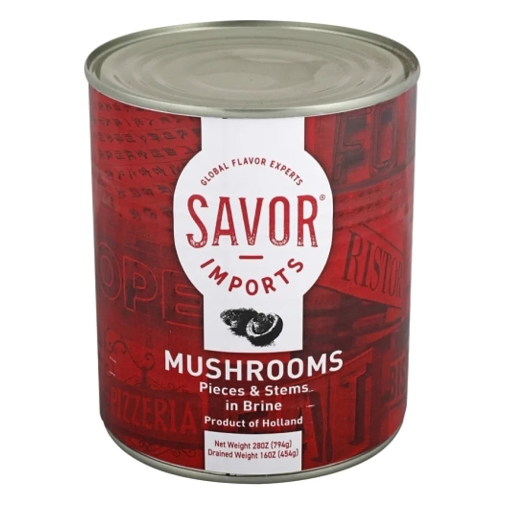 Savor Mushroom Pieces & Stems, 16 Ounce — 24 Per Case