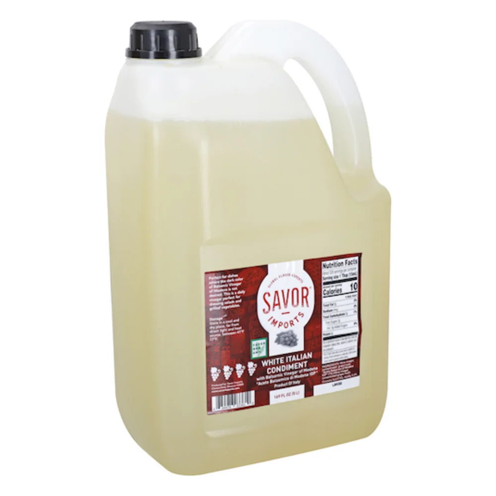 Savor Italian White Balsamic Vinegar, 5 Liter — 2 Per Case