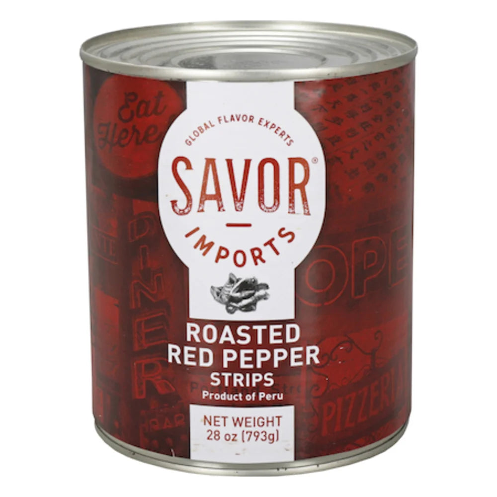 Savor Roasted Red Pepper Strips, 28 Ounce — 12 Per Case