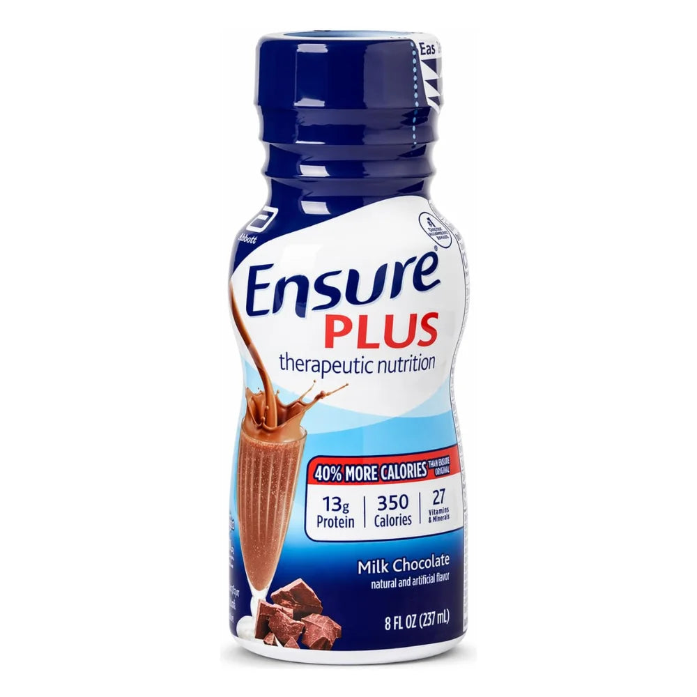 Ensure Plus Chocolate, 8 Fluid Ounce — 24 Per Case