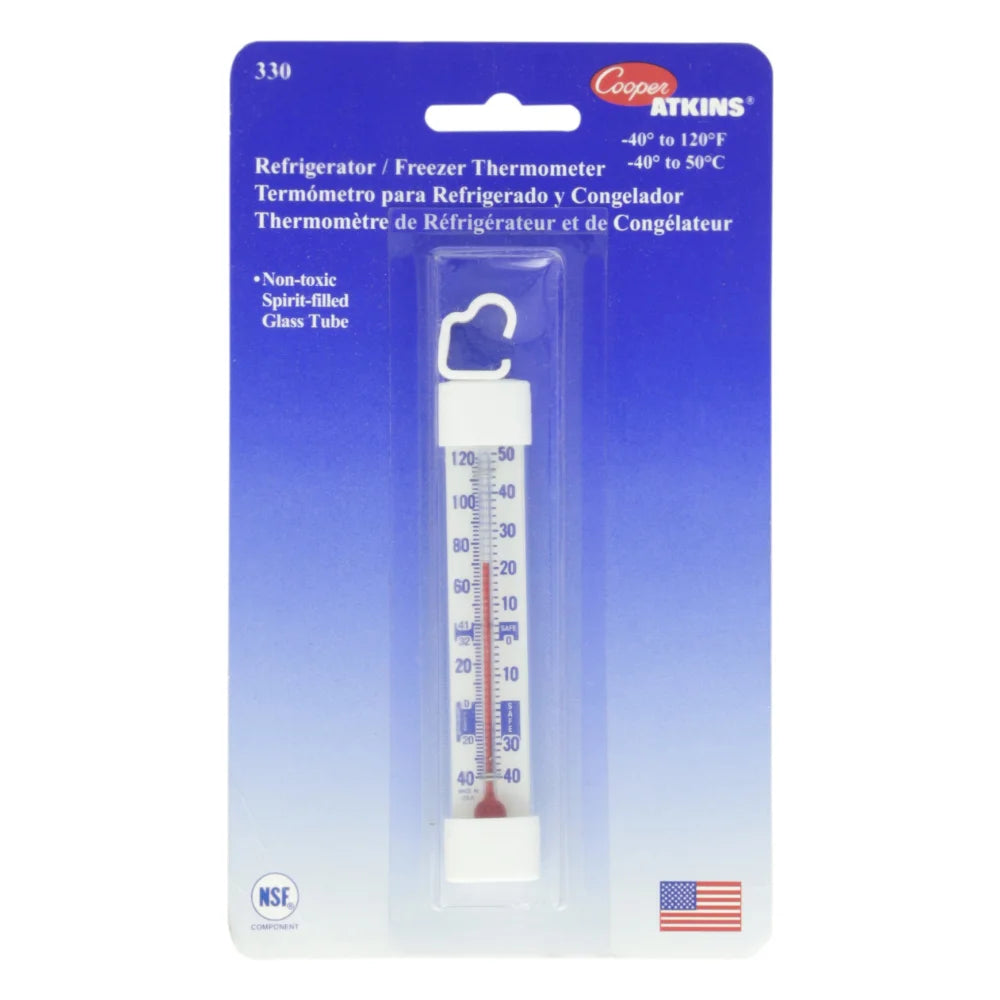 Cooper Vertical Glass Tube Refrigerated Freezer Thermometer — 1 Per Case