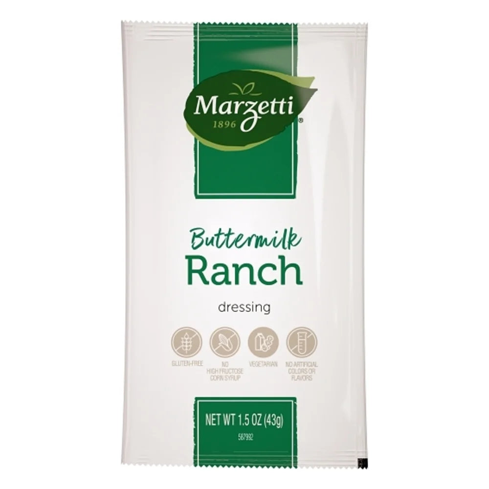 Marzetti Buttermilk Ranch Dressing Single Serve Packets, 1.5 Ounce — 120 Per Case