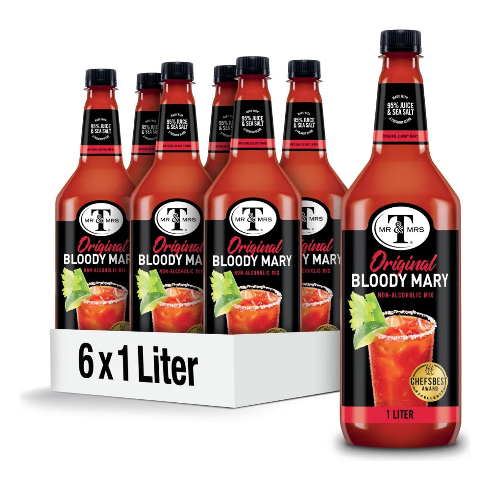 Mr & Mrs T's Original Bloody Mary Cocktail Mixer, 1 Liter — 6 Per Case