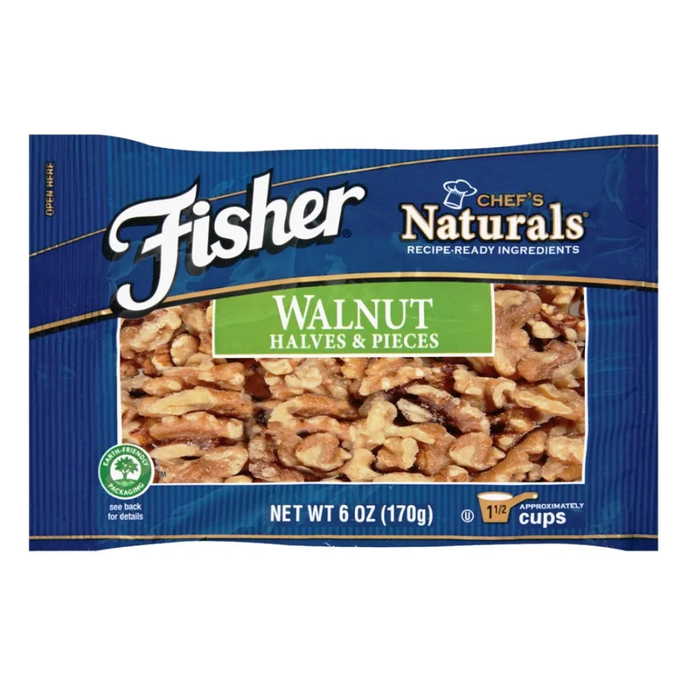 Fisher Walnut Halves & Pieces Combo, 5 Pound — 1 Per Case