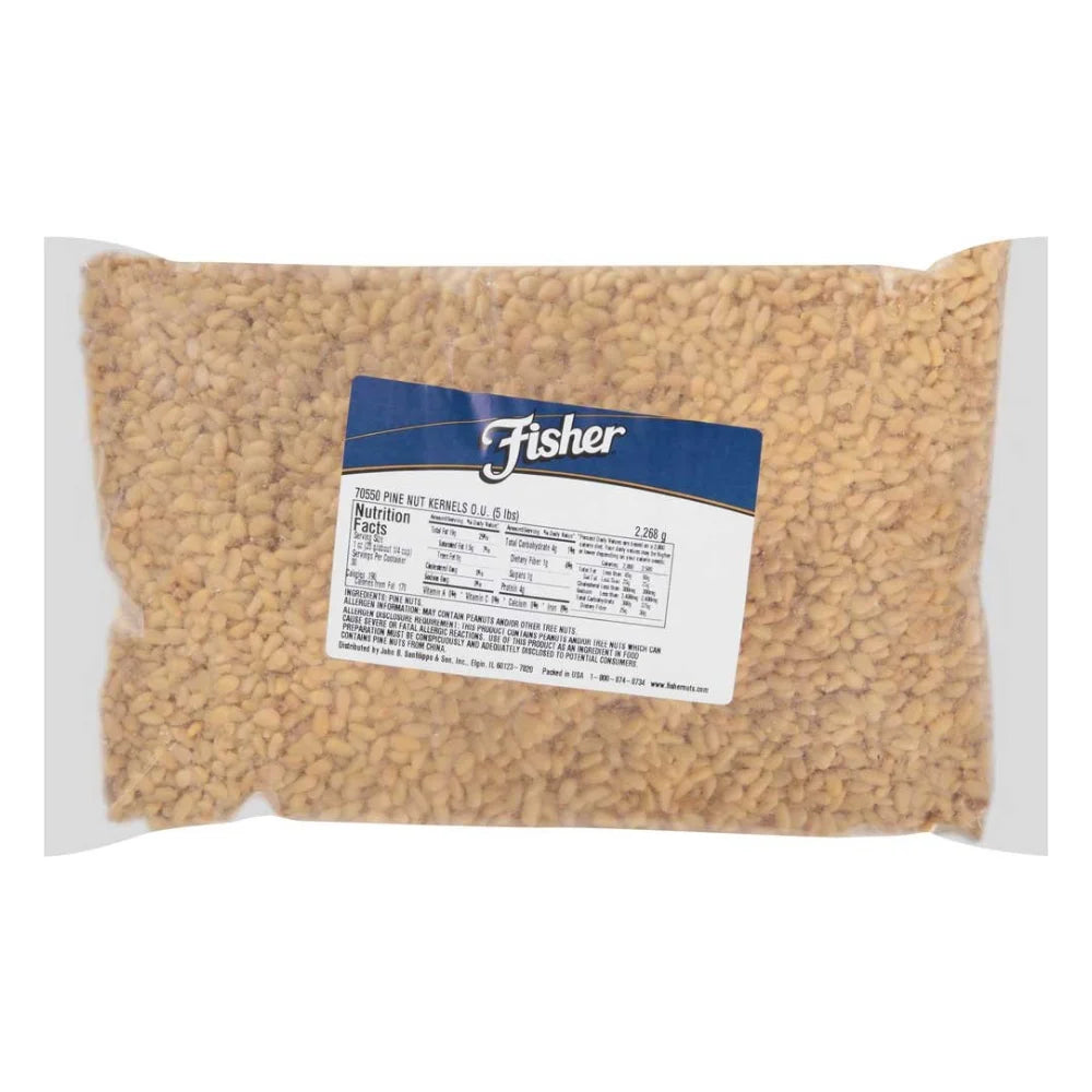 Fisher Pine Nut Kernel, 5 Pound — 1 Per Case