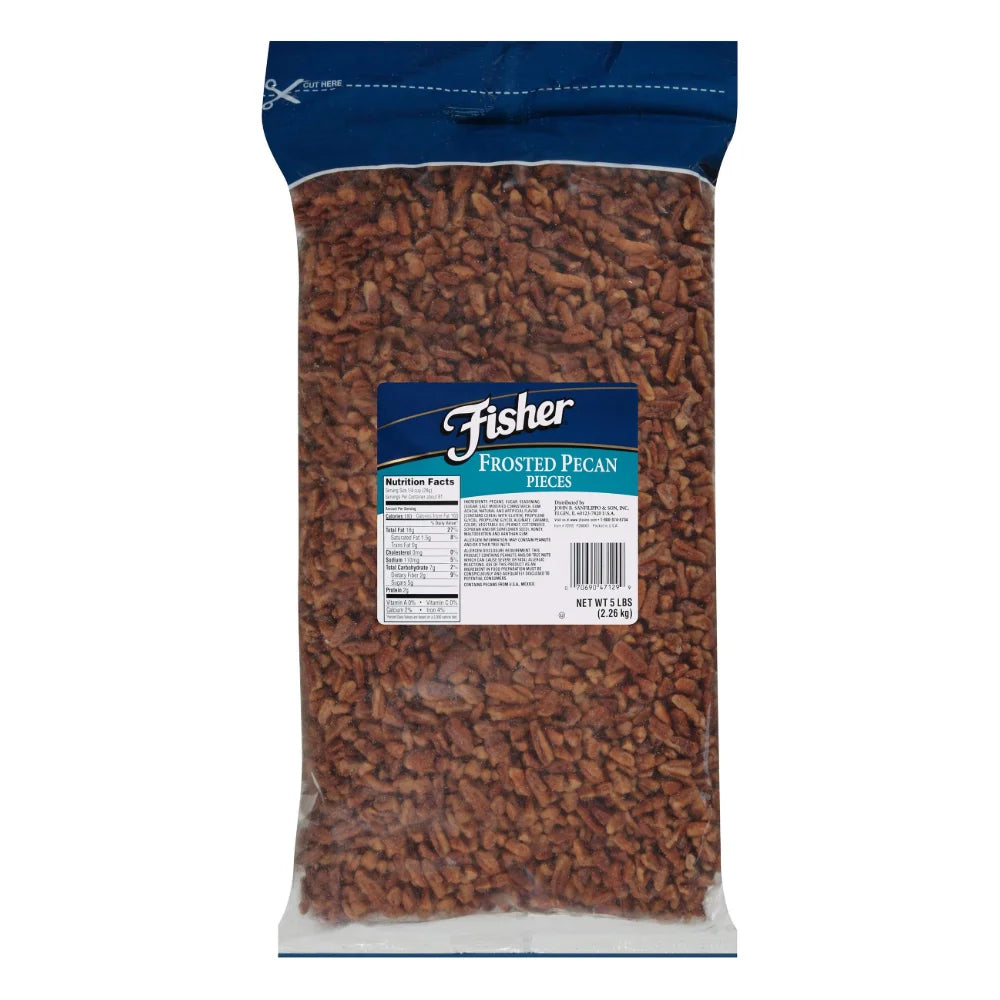 Fisher Frosted Pecan Pieces, 5 Pound — 1 Per Case