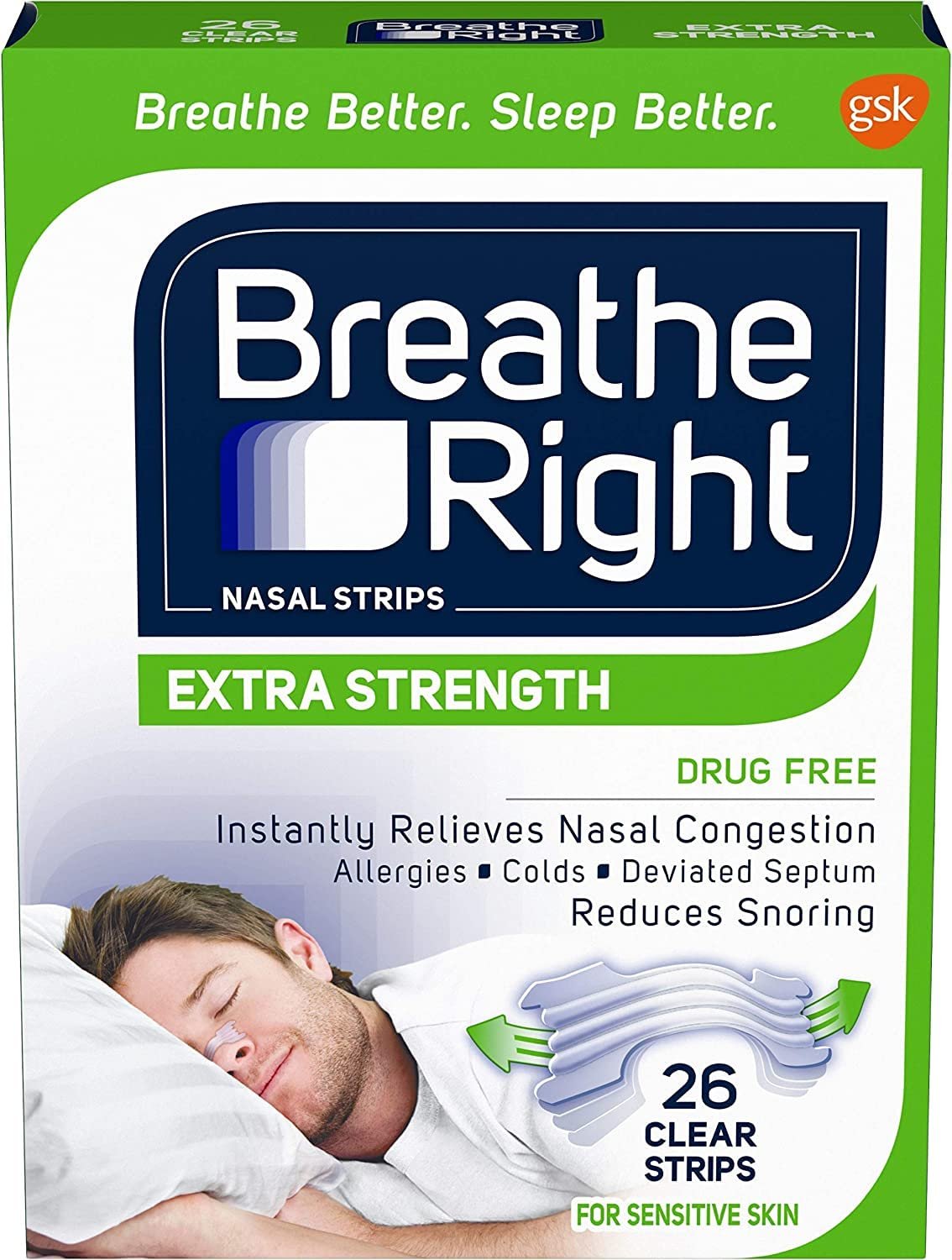 Breathe Right Extra Strength Nasal Strips Clear (78 Count)/24pk
