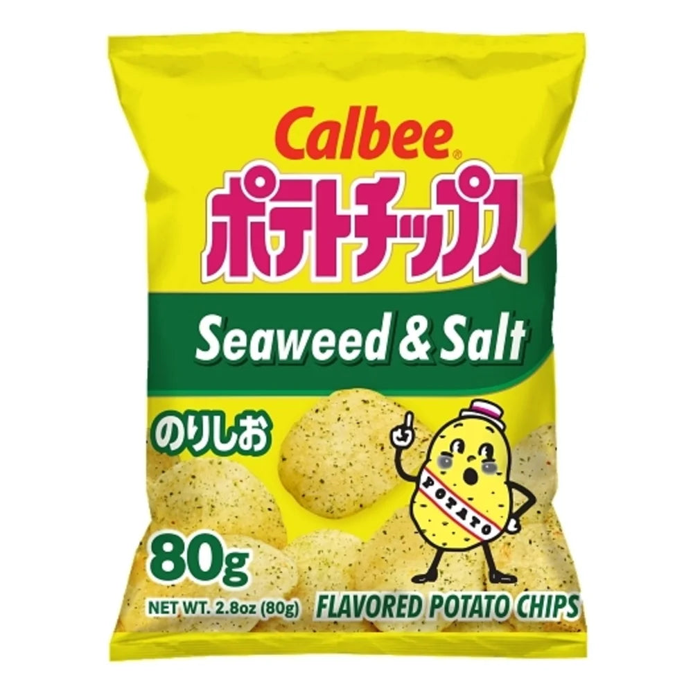 Calbee Potato Chips Seaweed & Salt, 2.8 Ounce — 6 Per Case
