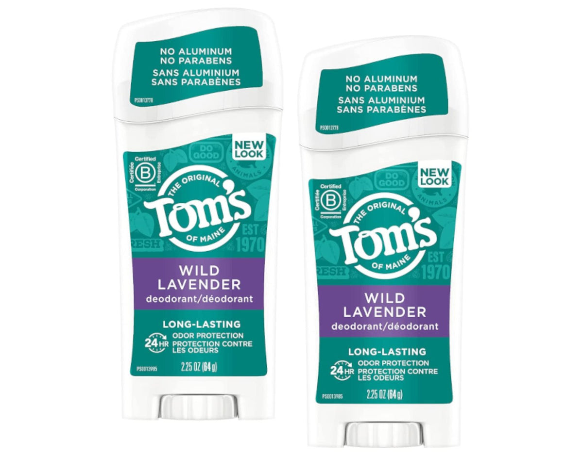 Tom’s of Maine Deodorant Stick Lavender (2.25 oz, Pack of 2)/12pk