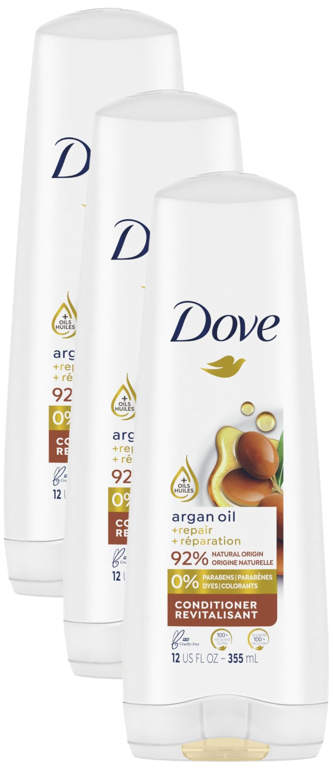 Dove Conditioner Argan Oil Damage Repair (12 oz, 3 pk)/6pk