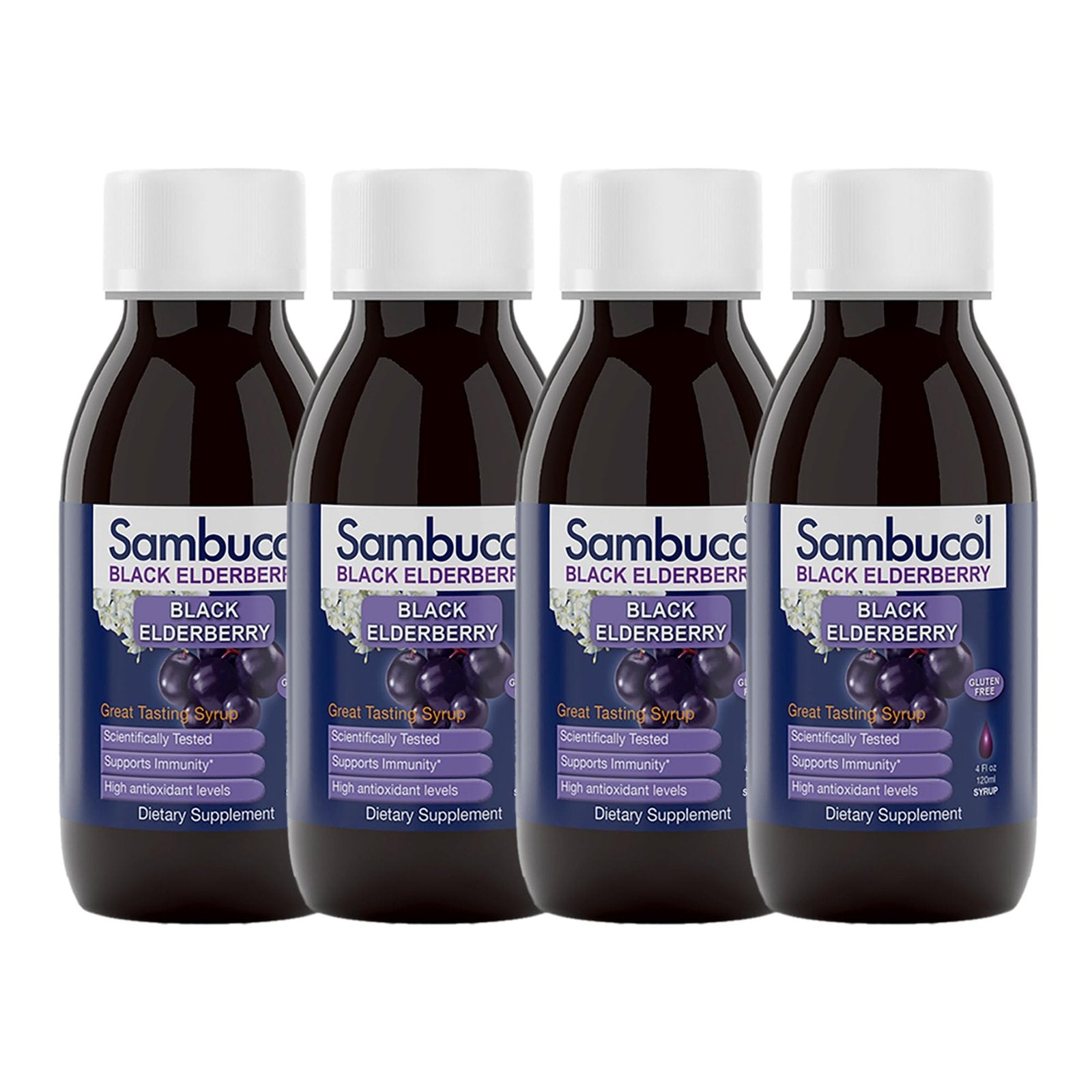 Sambucol Elderberry Syrup Original (4 oz, 4 Pack)/24pk