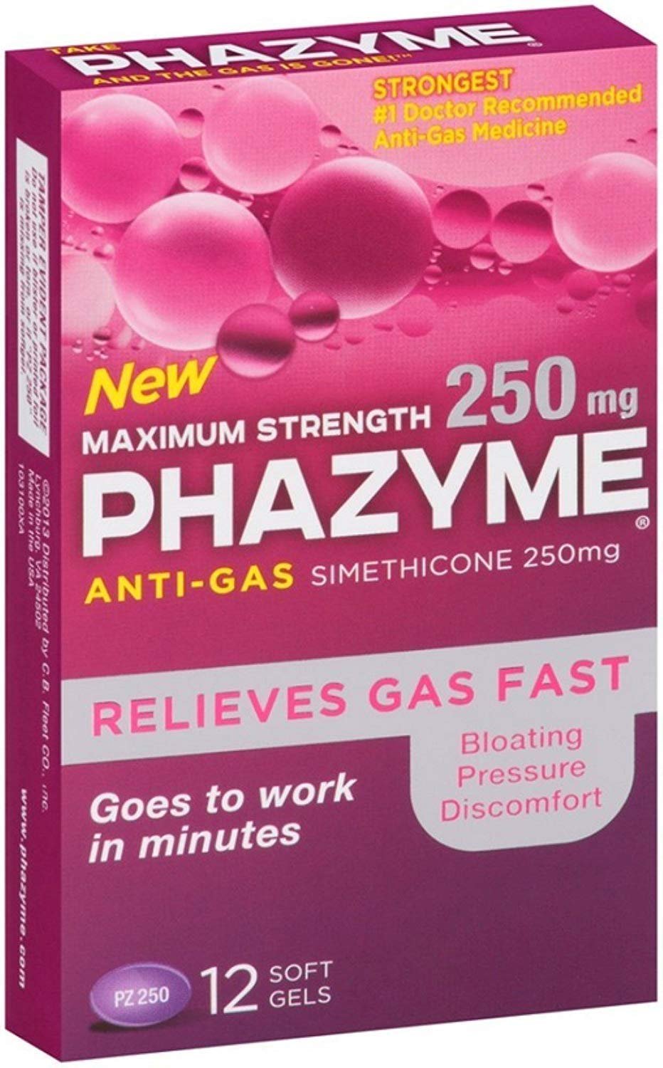 Phazyme Maximum Strength Softgels (250 mg, 12 Count, 12 Pack)/24pk
