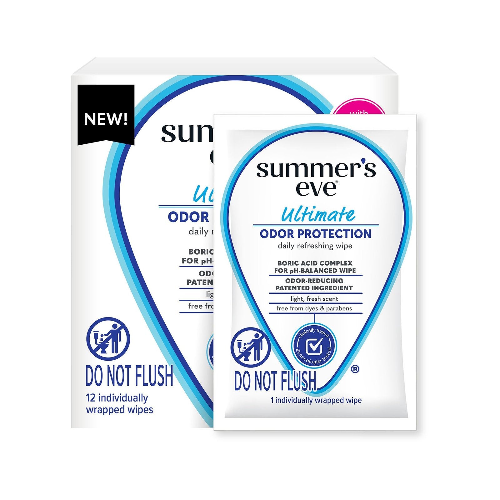 Summer's Eve Feminine Wipes with Boric Acid (12 ct)/12pk