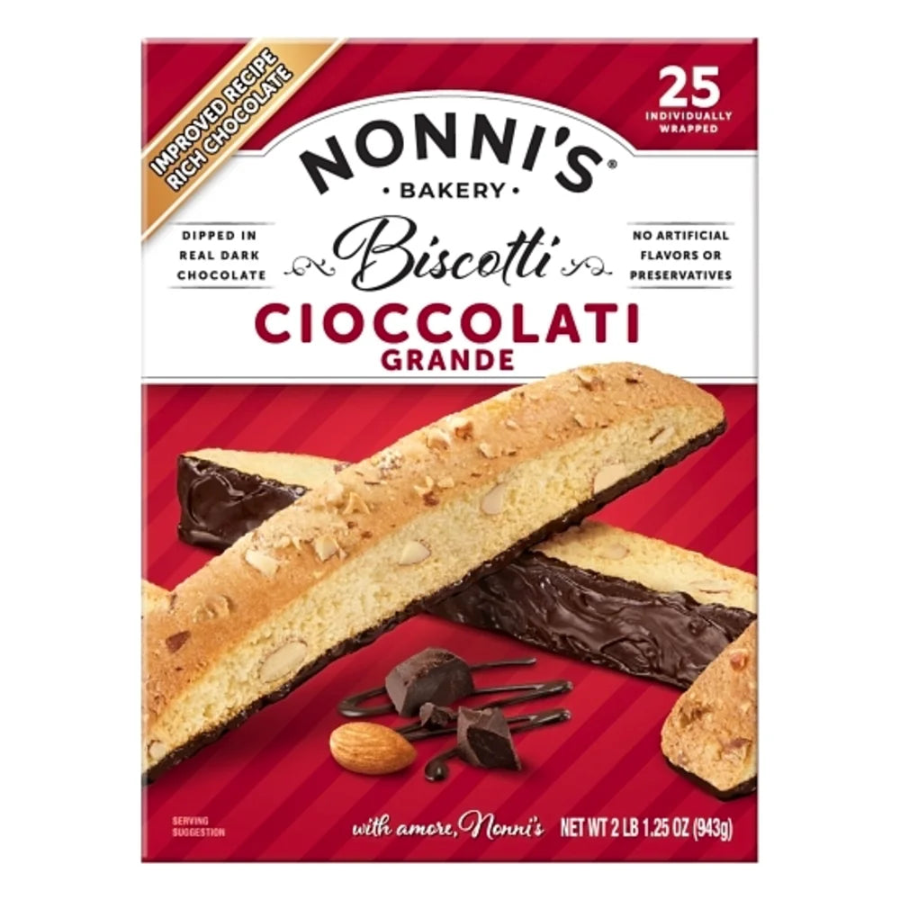 Nonni's Bakery Cioccolati Biscotti, 1.33 Ounce — 150 Per Case