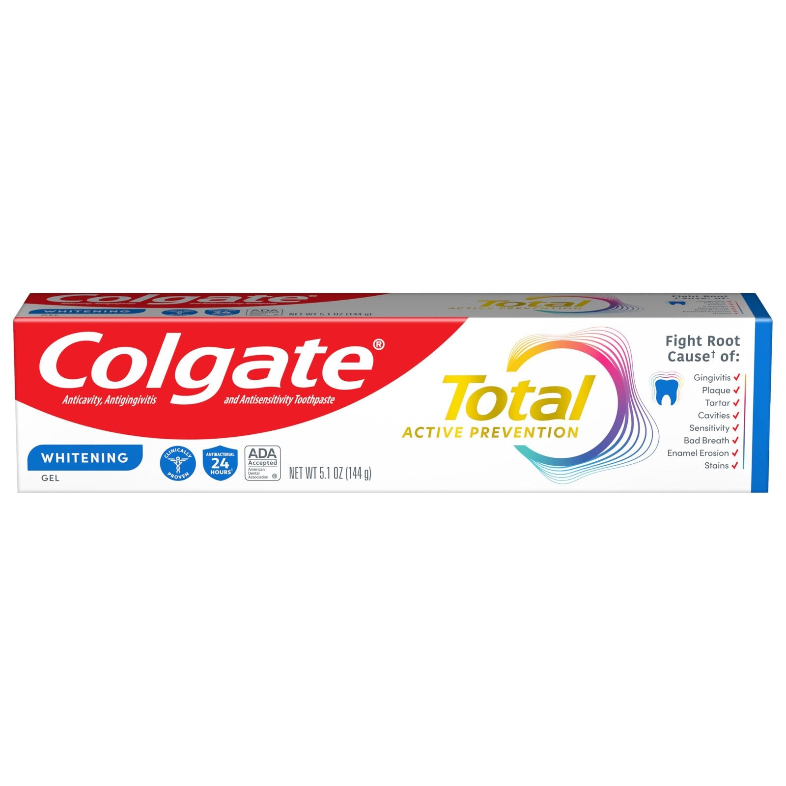 Colgate Total Whitening Gel Toothpaste Mint (5.1 oz)/24pk