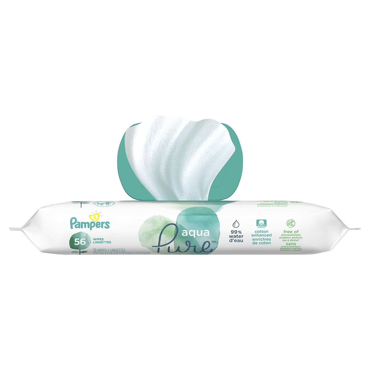 Pampers Aqua Pure Baby Wipes (56 ct)/8pk