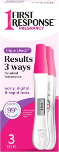 First Response Pregnancy Test, 3 Count — 12 Per Case
