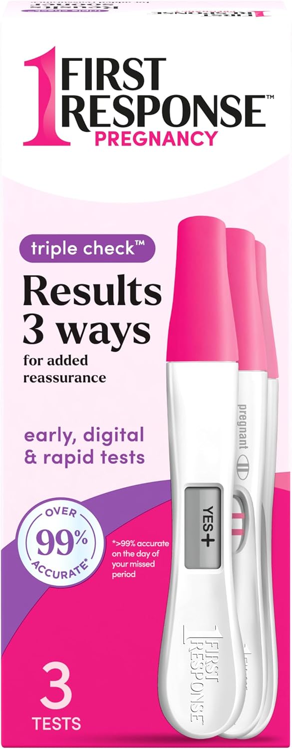 First Response Pregnancy Test, 3 Count — 12 Per Case