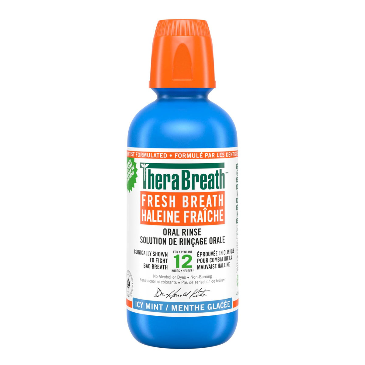 TheraBreath Fresh Breath Oral Rinse Icy Mint (16 fl oz)/12pk