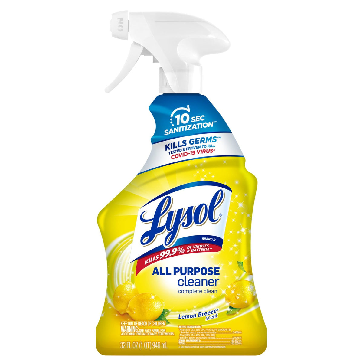 Lysol All Purpose Cleaner Lemon Breeze (32 oz)/12pk
