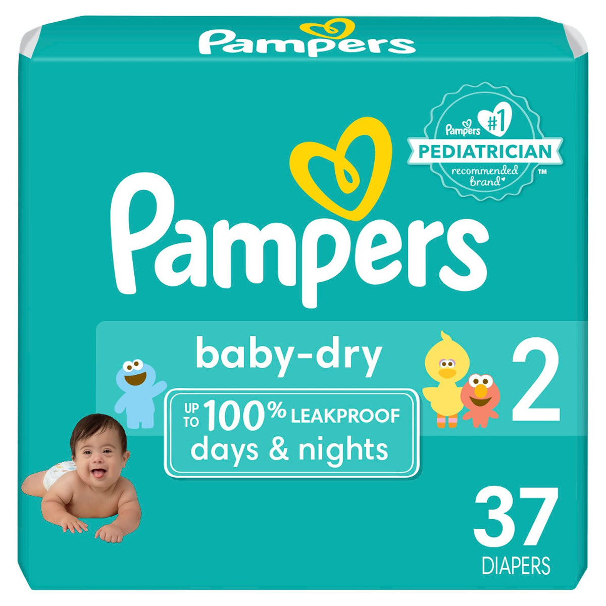 Pampers Baby Dry Diapers Size 2 (37 Count)/4pk