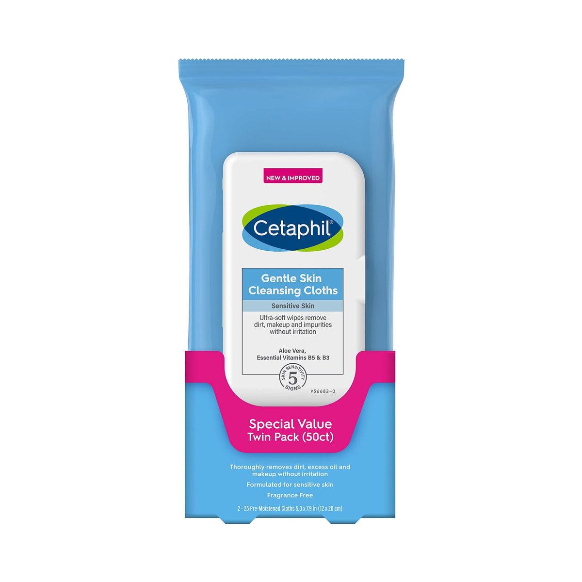Cetaphil Gentle Cleansing Cloths (50 ct, 2 Pack)/12pk