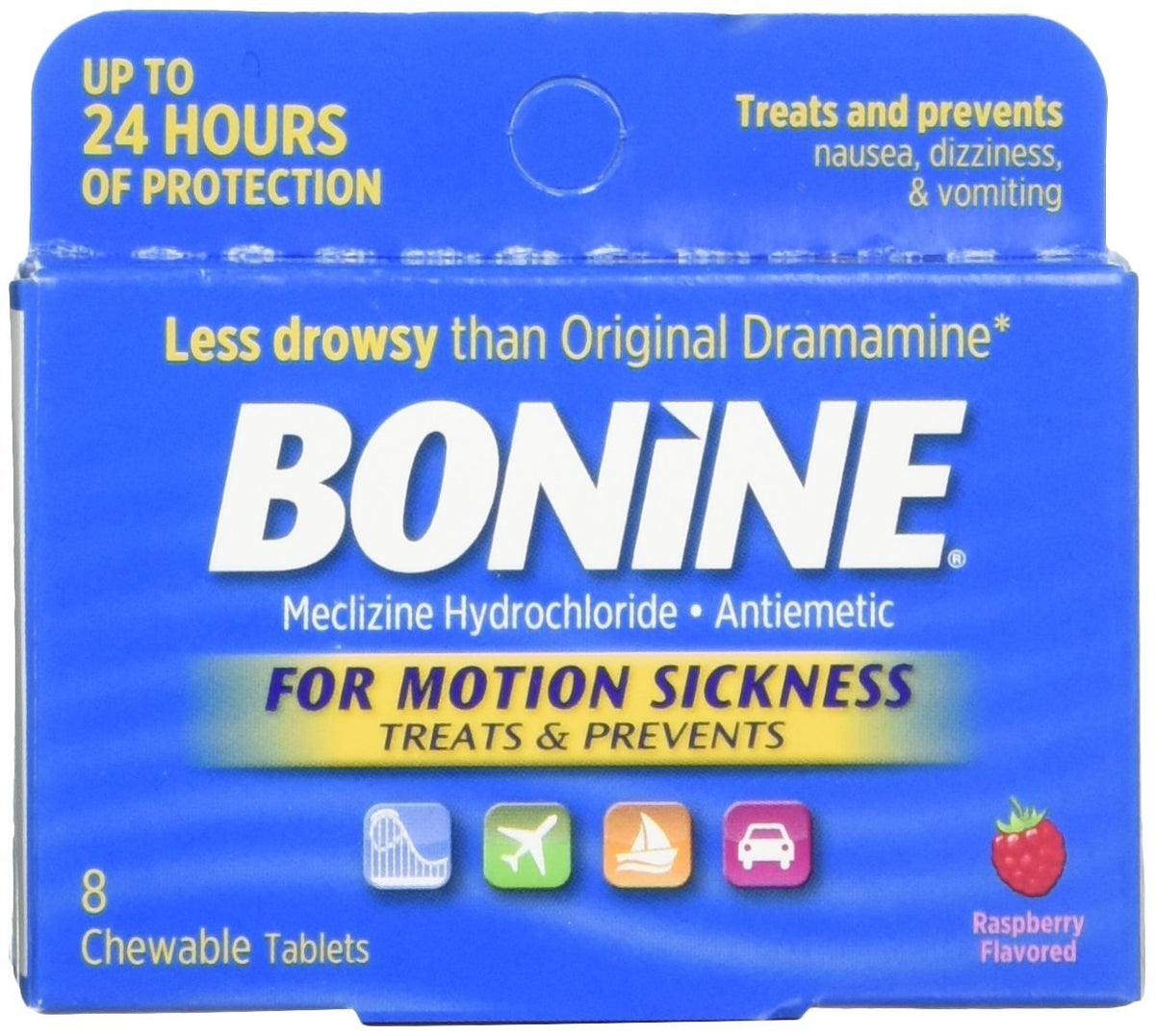 Bonine Motion Sickness Chewable Tablets (8 ct)/24pk