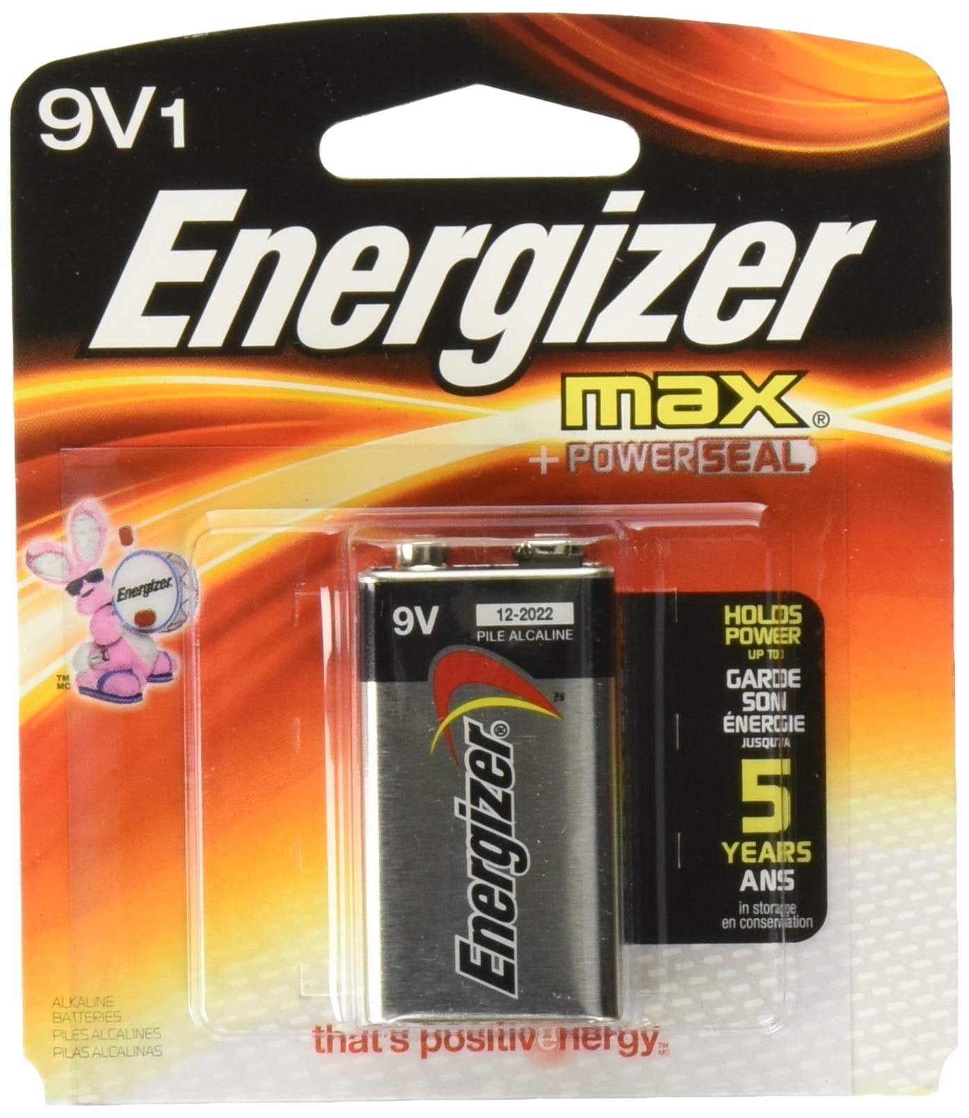Energizer Max 9V Alkaline Battery (1 Count, 10 Pack)/24pk