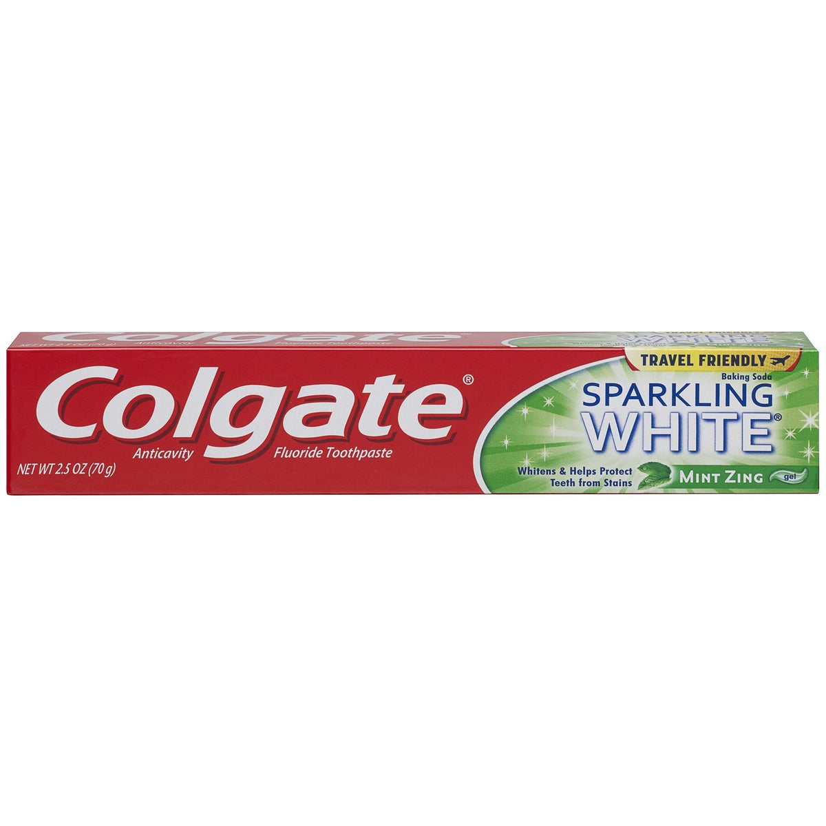 Colgate Sparkling White Gel Toothpaste, Mint Zing (2.5 oz, 6 Pack)/24pk