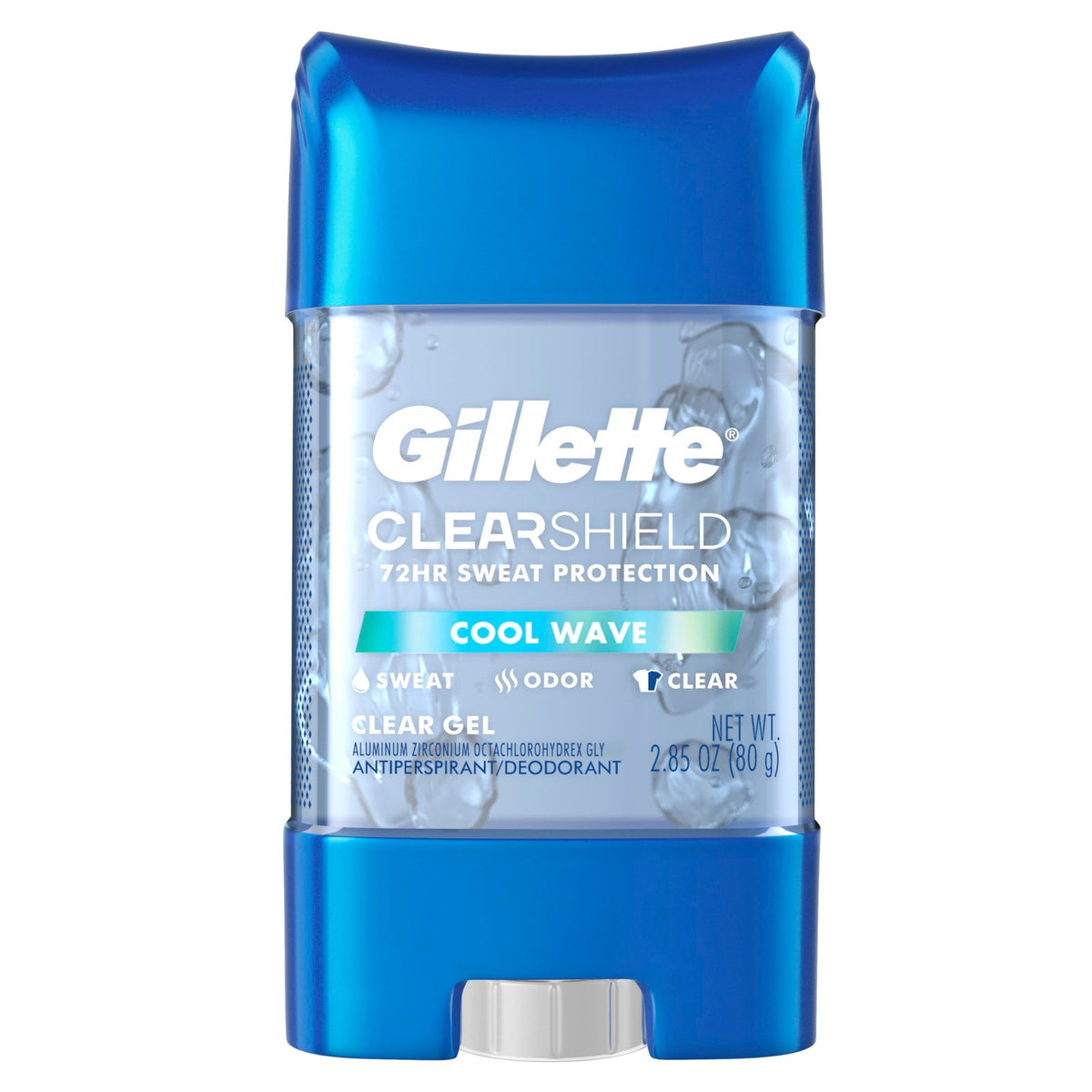 Gillette Antiperspirant Deodorant Clear Gel Cool Wave (2.85 oz)/12pk