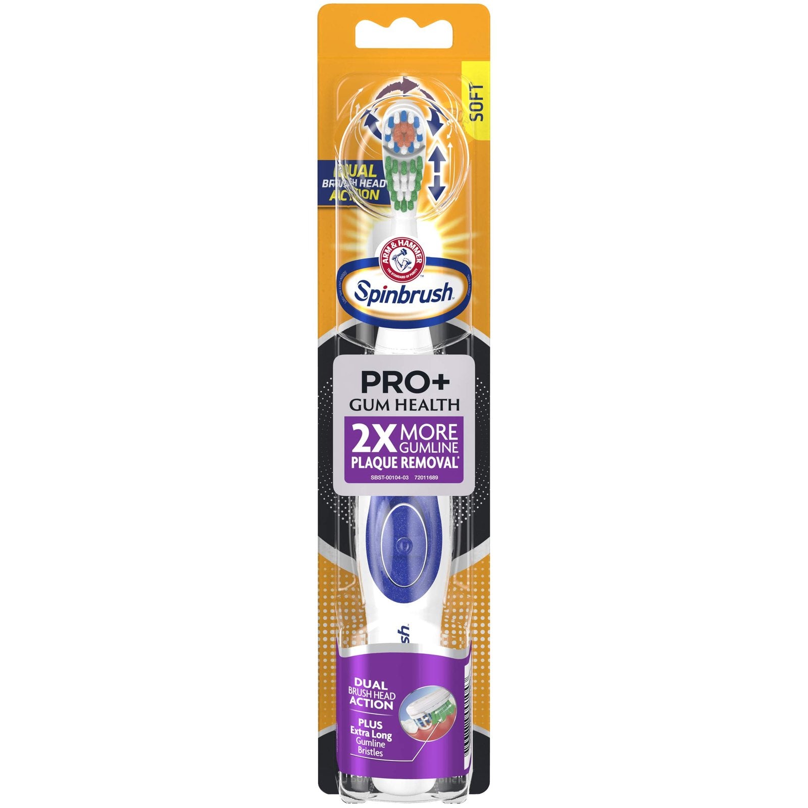 Spinbrush PRO+ Gum Health Toothbrush (1 Count)/24pk