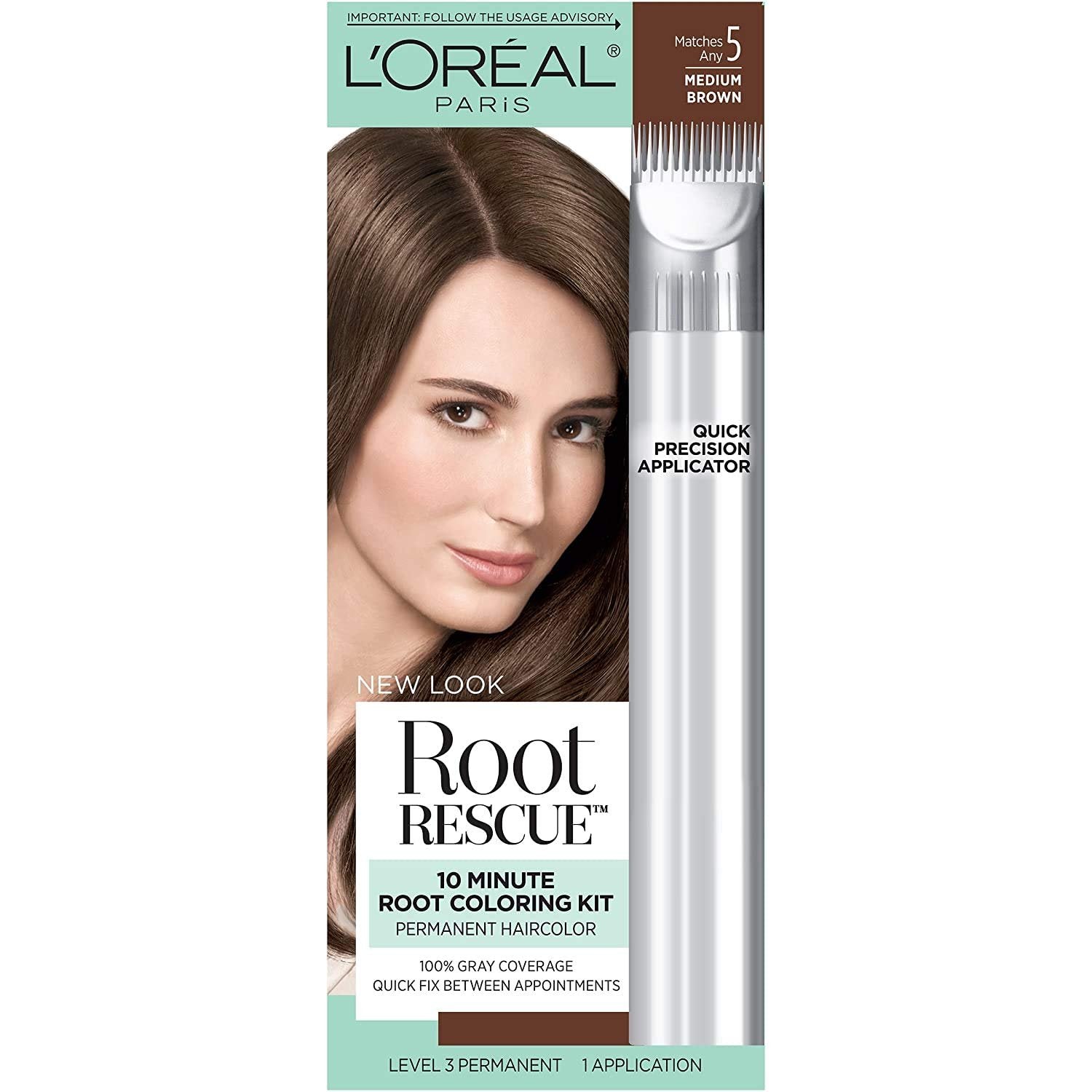 L'Oreal Root Coloring Kit (Medium Brown)/12pk