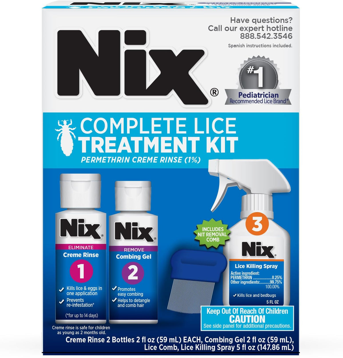 Nix Complete 2 oz M/s Lice — Case of 12
