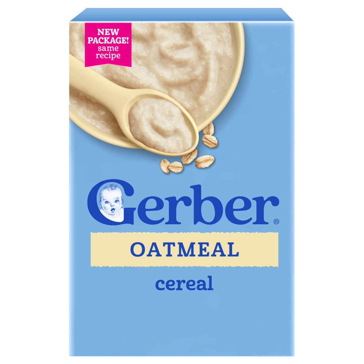 Gerber 1St Foods Grain & Grow Oatmeal Cereal Baby Food, 8 Ounce — 5 Per Case