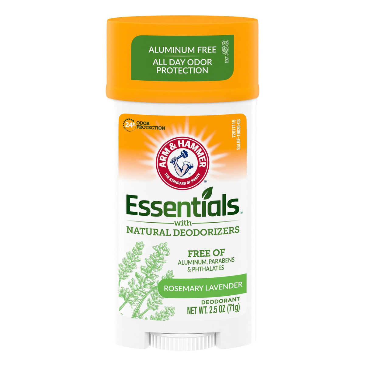 ARM & HAMMER Essentials Deodorant Fresh Rosemary Lavender (2.5 oz, Pack of 6)/12pk