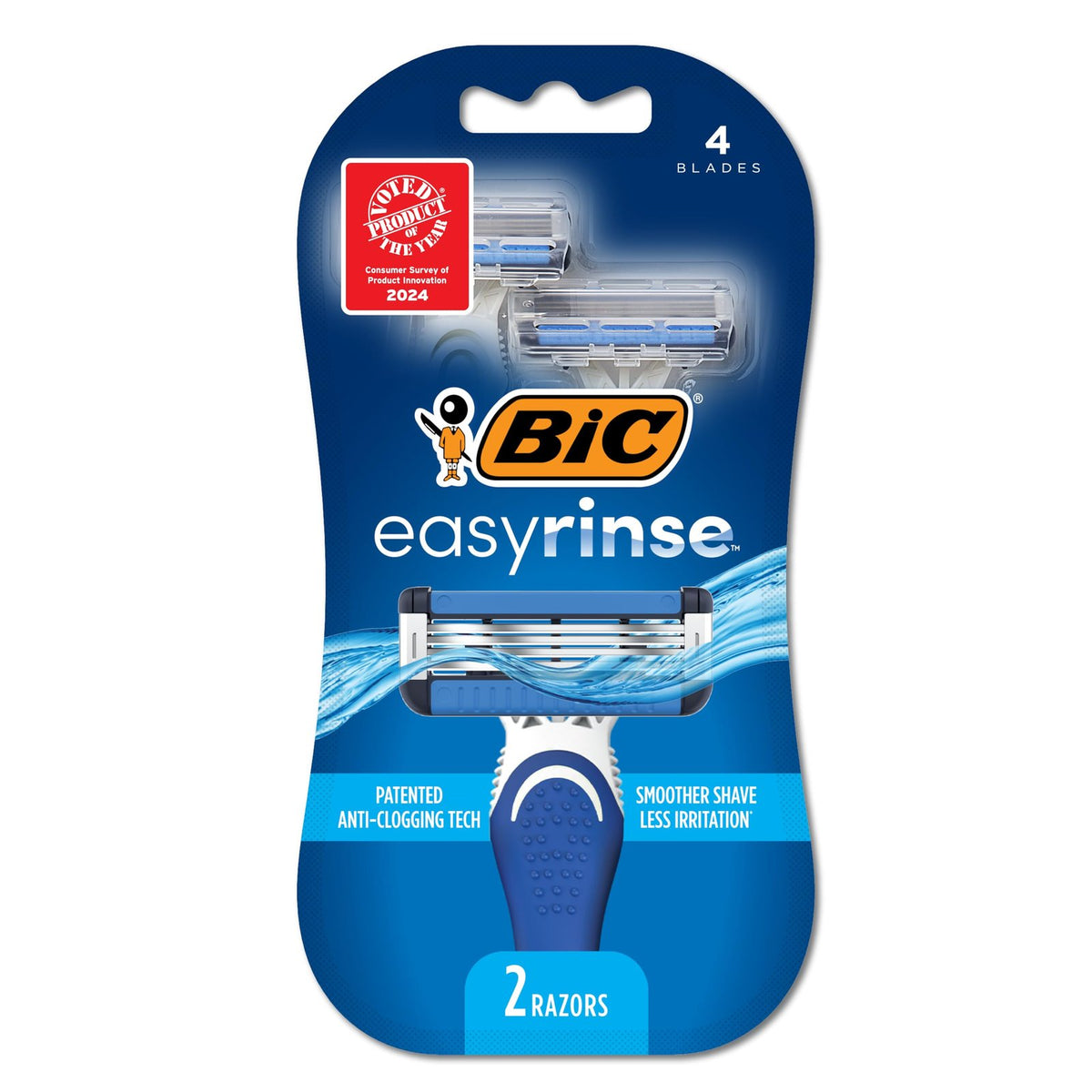 BIC EasyRinse Men's Disposable Razors (2 Count)/72pk