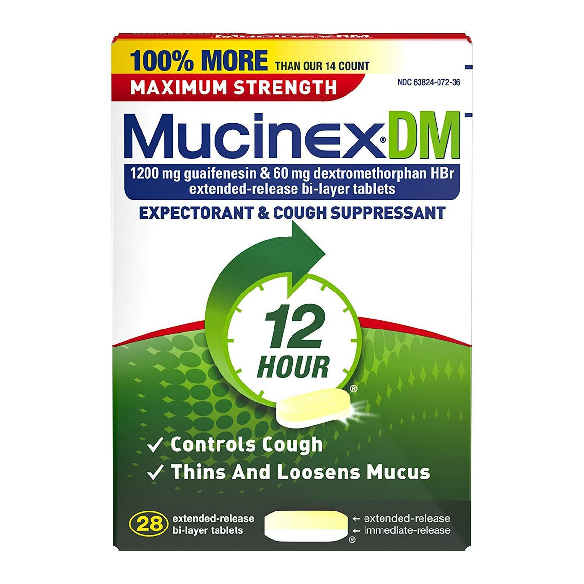 Mucinex DM Max Strength Tablets (28 Count)/24pk