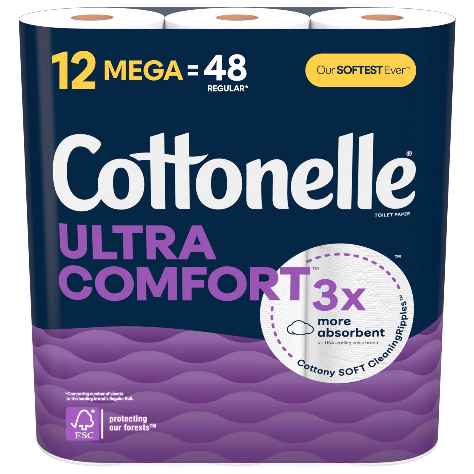 Cottonelle Ultra Comfort Toilet Paper (12 Mega Rolls)/4pk