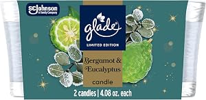 Glade Candle 2 Pack LTO Bergamot & Eucalyptus, 4.08 oz — 3 Per Case