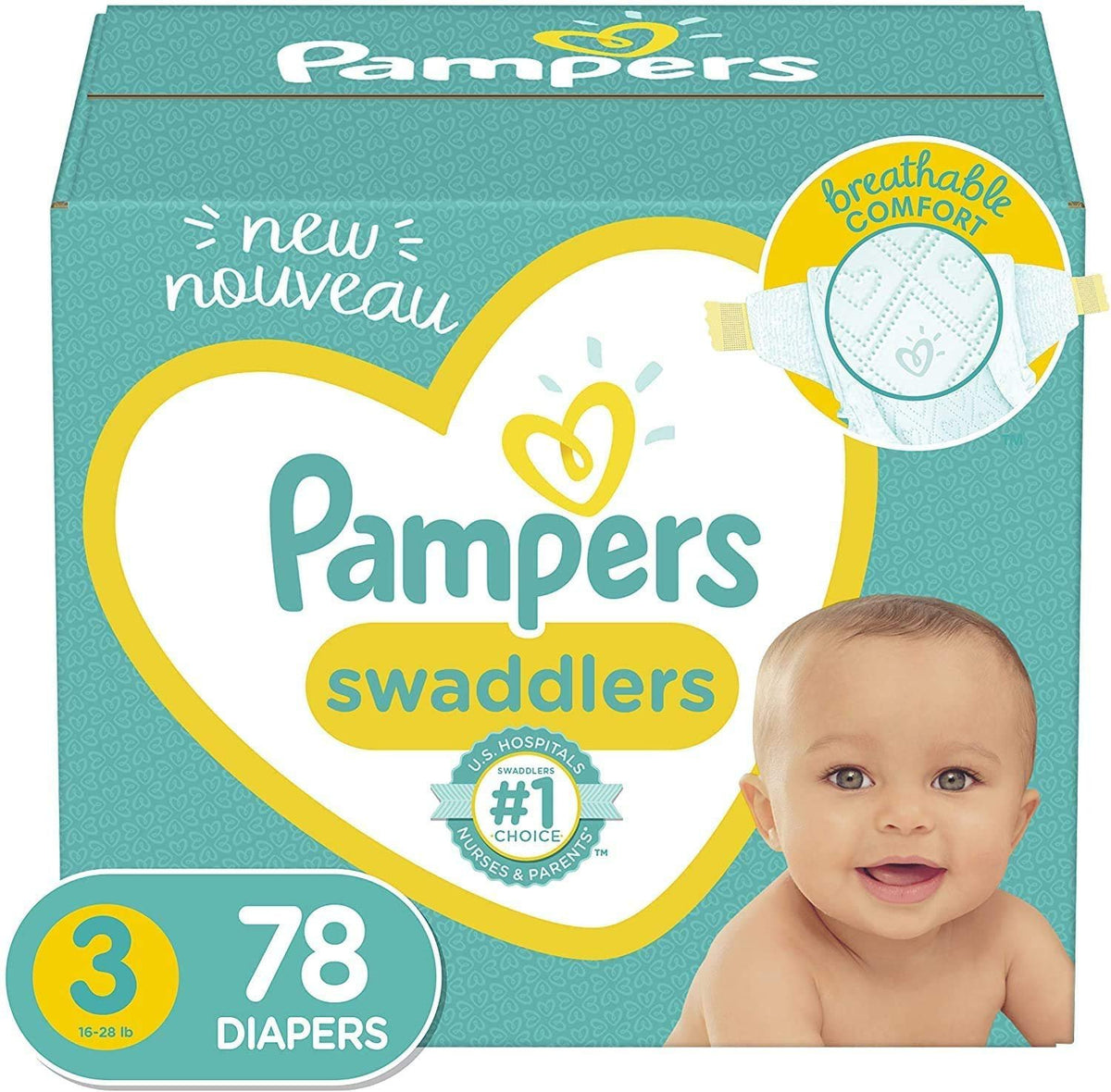 Pampers Swaddlers Diapers Size 3 (78 ct)/1pk