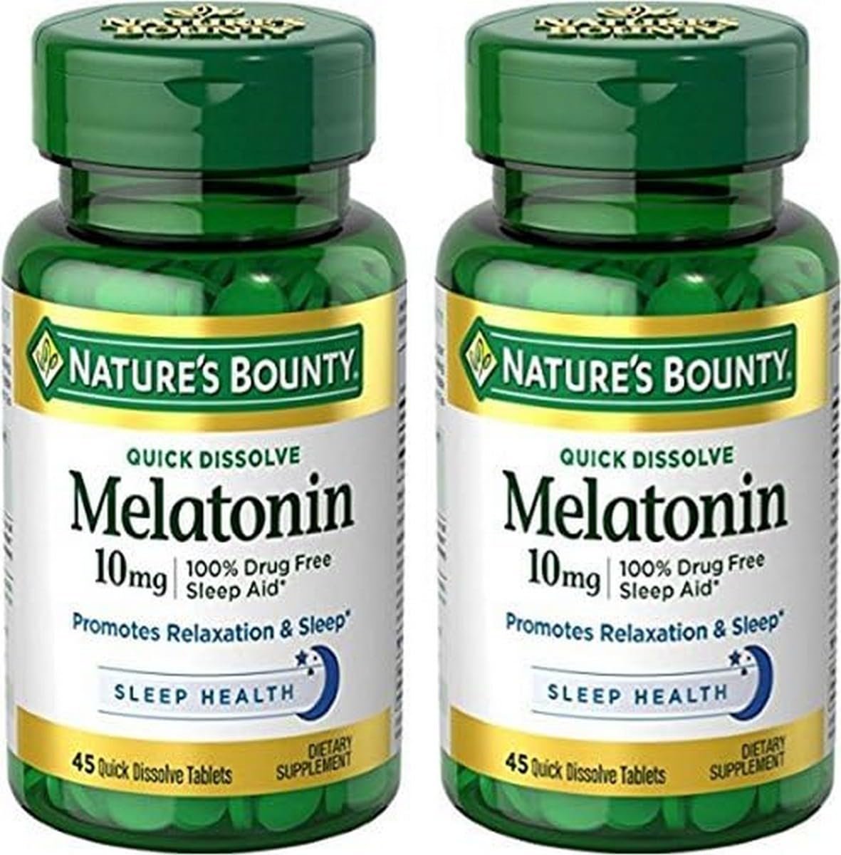 Nature's Bounty Melatonin, 10 mg (45 Count, 2 Pack)/24pk