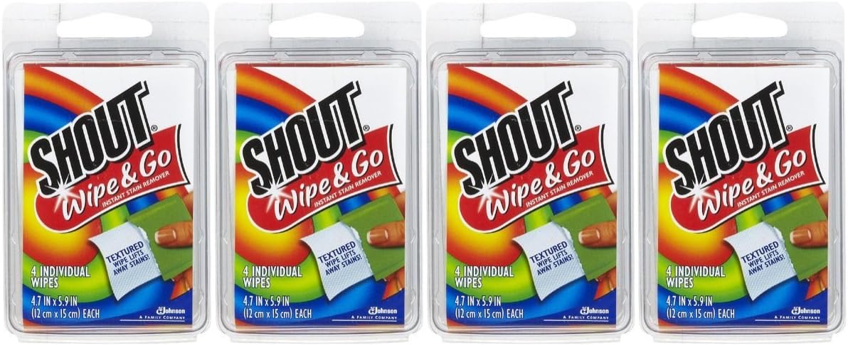 Shout Wipes Trial Size, 4 ct — 24 Per Case