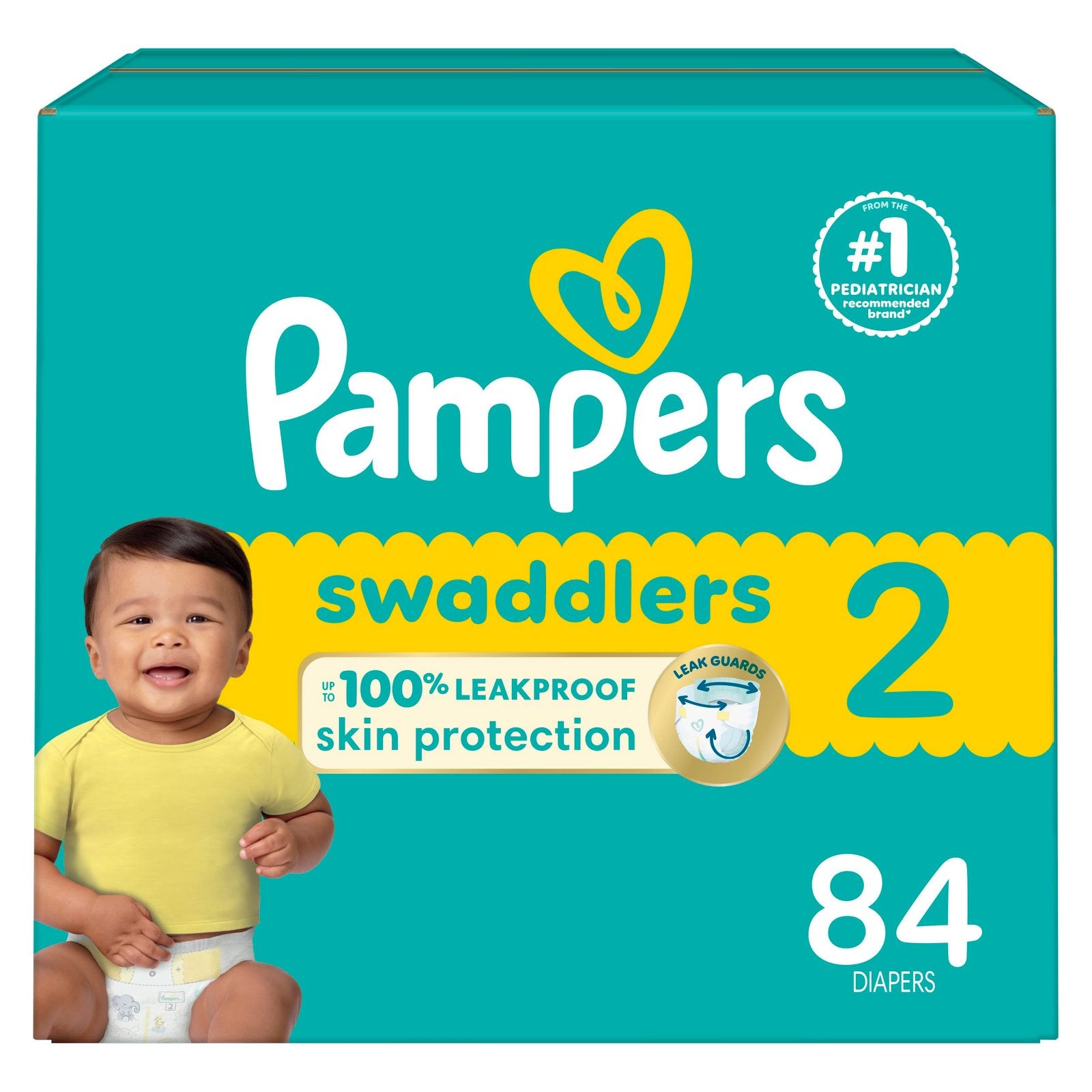 Pampers Swaddlers Diapers Size 2 (84 ct)/1pk