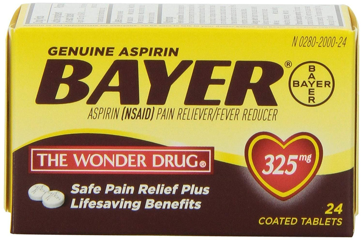 Bayer Aspirin Tablets 325mg (24 ct, 2 pk)/36pk