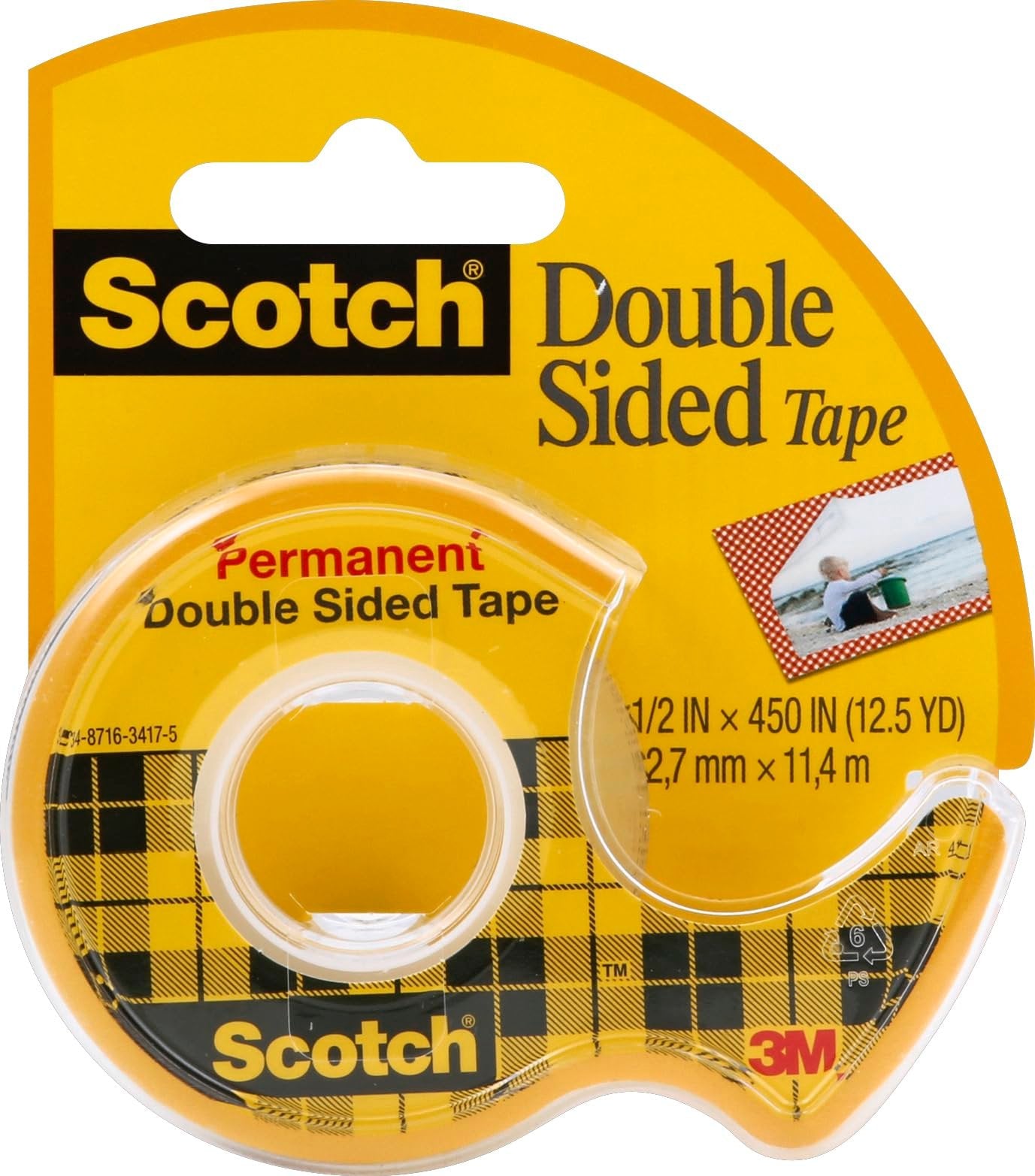 3M Scotch Double Stick Tape (0.5 in)/72pk