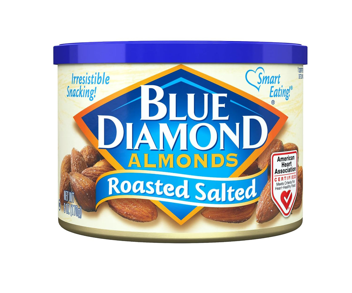 Blue Diamond Roasted Salted Almonds, 6 oz — 12 Per Case