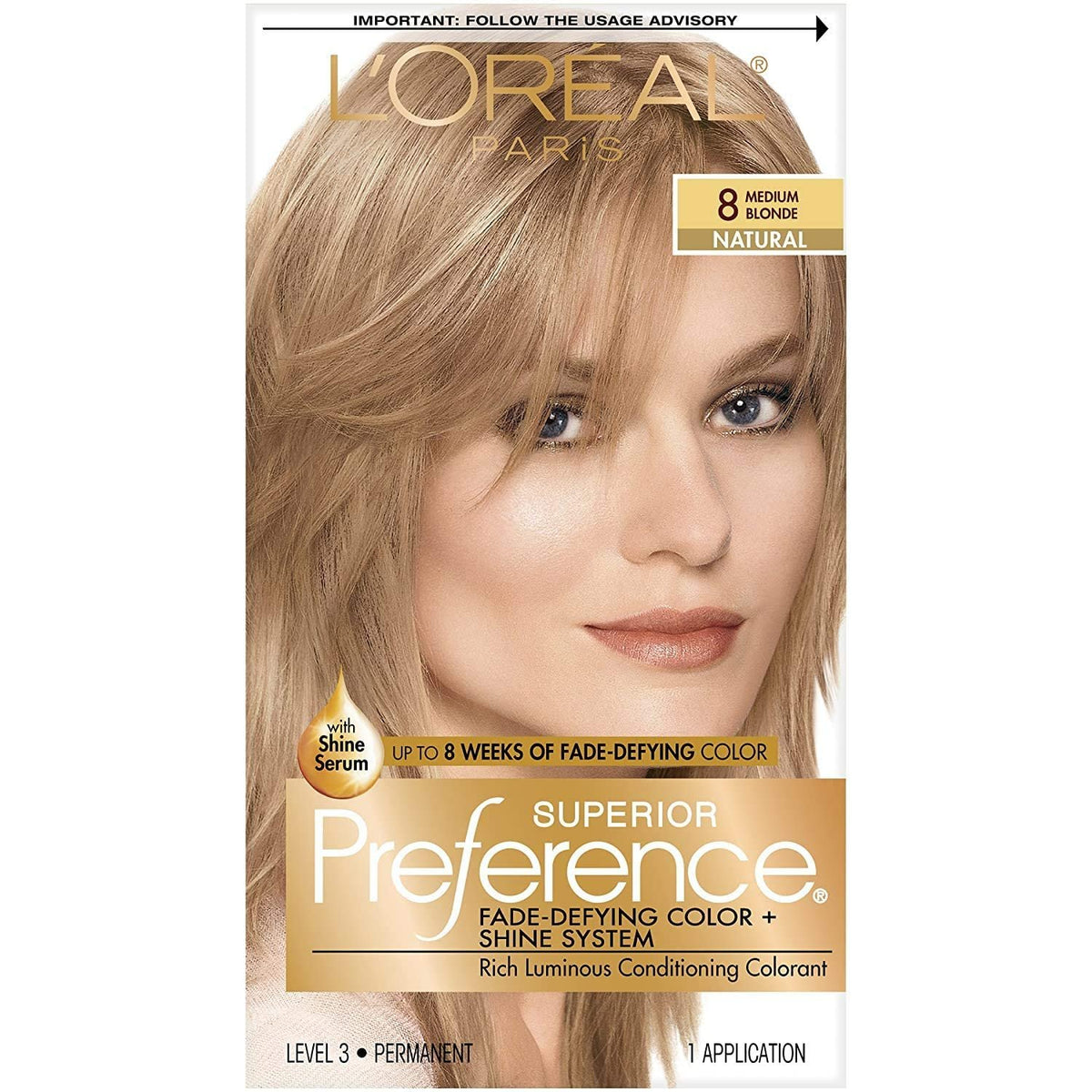 L'Oreal Hair Color Medium Blonde (Pack of 3)/12pk