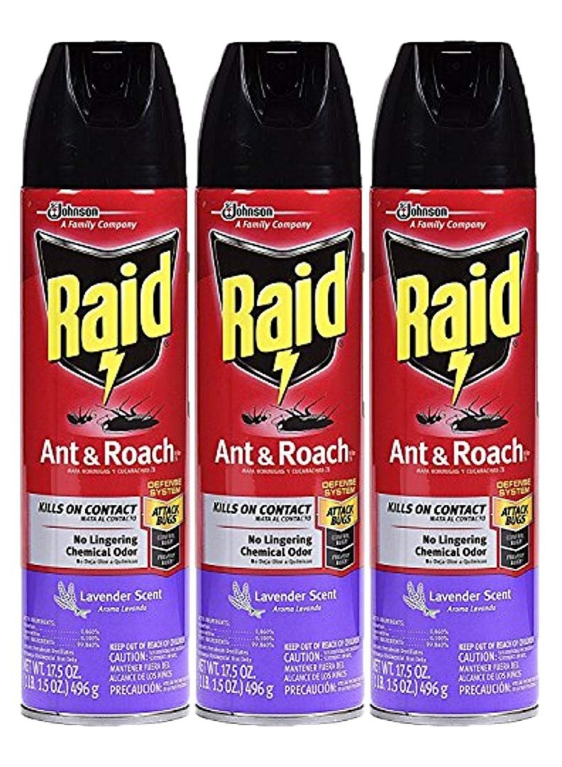 Raid Ant & Roach Killer Lavender (17.5 oz, 3-pack)/6pk